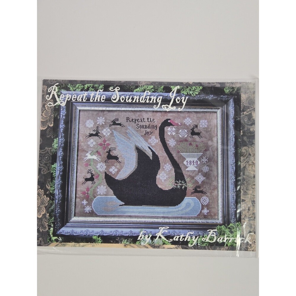 Kathy Barrick Repeat the Sounding Joy Cross Stitch Pattern Chart Swan 2017